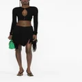 Versace asymmetric pleated skirt - Black