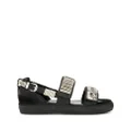 Toga Pulla embellished flat sandals - Black