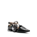 Toga Pulla buckle-detail leather mules - Black
