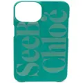 See by Chloé logo-print iPhone 14 phone case - Green