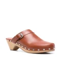 ISABEL MARANT Titya leather clogs - Brown