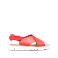 Camper Oruga crossover-strap sandals - Red