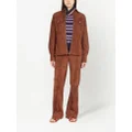 Ferragamo suede zipped shirt jacket - Brown