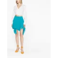 Versace asymmetric pleated skirt - Blue