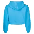 Calvin Klein Jeans logo-print cropped hoodie - Blue