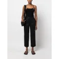 Calvin Klein linen cropped trousers - Black