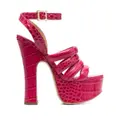 Vivienne Westwood 150mm crocodile platform sandals - Pink