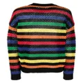 MSGM multicolor striped jumper - Black