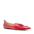 Thom Browne three-bow flat loafers - Red