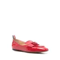 Thom Browne three-bow flat loafers - Red