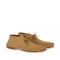 Ferragamo round-toe leather boots - Brown