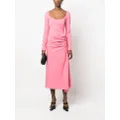Marni gathered-waist dress - Pink