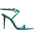 TOM FORD Naked 110mm crocodile-effect sandals - Green