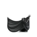 Mugler small Spiral Curve 01 embossed crossbody bag - Black
