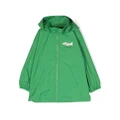 Mini Rodini lightweight detachable-hood raincoat - Green
