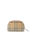 Burberry small check travel pouch - Neutrals