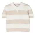Brunello Cucinelli Kids striped polo shirt - Neutrals