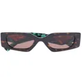 Prada Eyewear Temple tortoiseshell-effect sunglasses - Brown