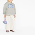 GANNI Gym-print organic cotton hoodie - Grey