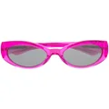 Balenciaga Eyewear debossed-logo cat-eye sunglasses - Pink
