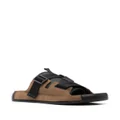 Stone Island Shadow Project crossover fastening suede slides - Brown
