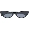 Prada Eyewear embossed-logo cat-eye sunglasses - Black