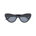 Prada Eyewear embossed-logo cat-eye sunglasses - Black