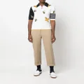 Thom Browne embroidered short-sleeved polo top - White