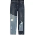 Dolce & Gabbana Kids patchwork-denim straight-leg jeans - Blue