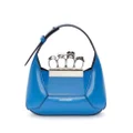 Alexander McQueen mini Jewelled Hobo leather bag - Blue