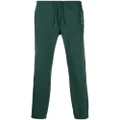 Saint Laurent logo-embroidered drawstring track pants - Green