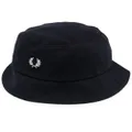 Fred Perry embroidered-logo bucket hat - Blue