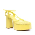 Schutz rope-detail leather pumps - Yellow
