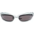 Balenciaga Eyewear Spike rectangle-frame sunglasses - Silver