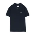 Lacoste Kids embroidered-logo polo shirt - Blue
