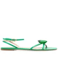 Gianvito Rossi embellished leather flat sandals - Green