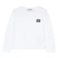 Stone Island Junior Compass logo long-sleeved T-shirt - White