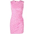 Versace La Greca draped mini dress - Pink