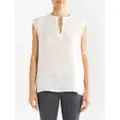 ETRO split-neck sleeveless blouse - White