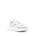 Philipp Plein leather rhinestone-embellished runner sneakers - White