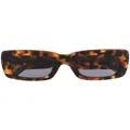 Linda Farrow x The Attico Marfa rectangular-frame sunglasses - Brown
