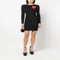 Moschino Inflatable Heart long-sleeve minidress - Black