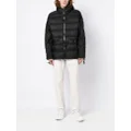 Herno zipped hooded padded jacket - Black