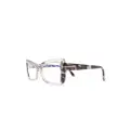 TOM FORD Eyewear transparent-effect butterfly-frame glasses - Neutrals