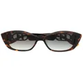 Karl Lagerfeld tortoiseshell-effect logo-engraved sunglasses - Brown