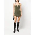 Dion Lee panelled A-line minidress - Green