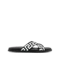 Versace Greca leather sandals - Black