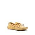 ISABEL MARANT stud-detailled round-toe loafers - Yellow