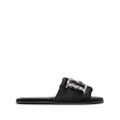 Dsquared2 crystal-embellished flat sandals - Black