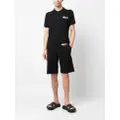 Moschino logo-print rhinestone-embellished track shorts - Black